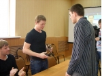 Вручение приза лучшему игроку сезона 2008-2009 Кириллу Ивашкину